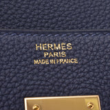 HERMES Birkin 30 Blue Nuy Gold Metal Fitting D Engraved (around 2019) Ladies Togo Handbag New Silver