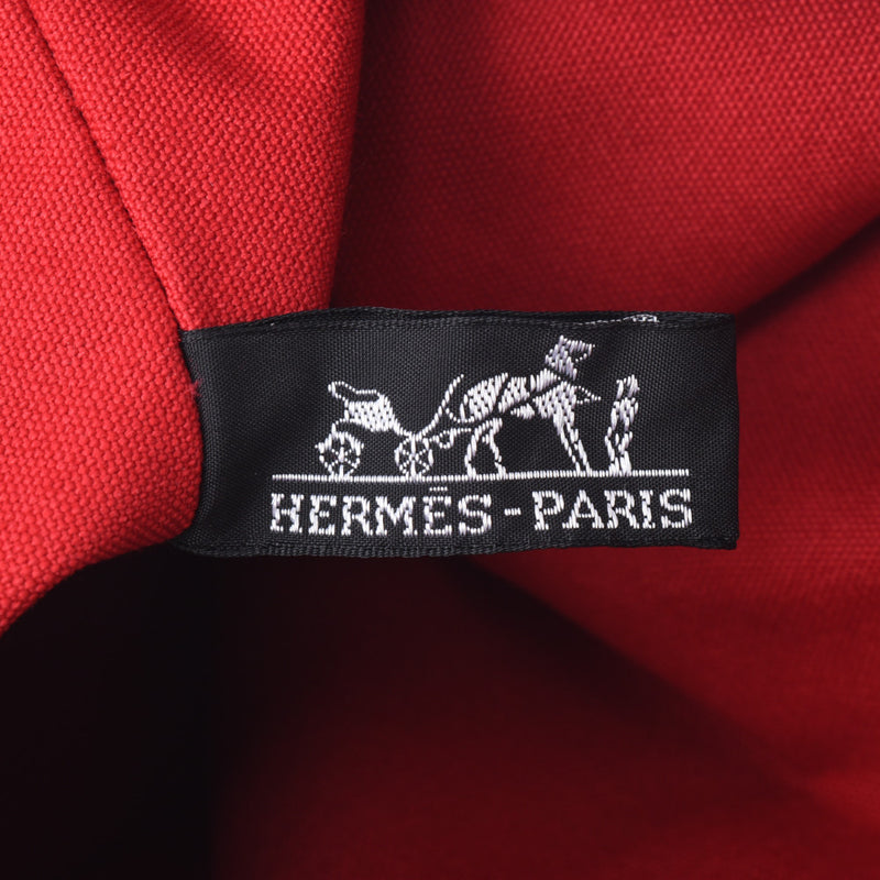 HERMES Hermes Polochon Mimil,Red Unisex Canvas,肩袋AB等级,使用银罐