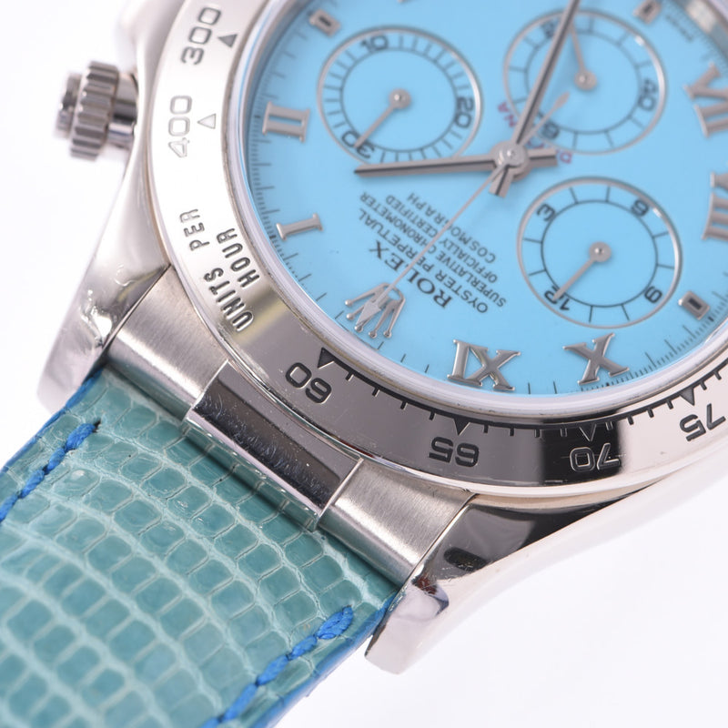 ROLEX ロレックス デイトナ ビーチ 116519 メンズ SS/リザード 腕時計 自動巻き ターコイズ文字盤 ABランク 中古 銀蔵