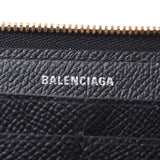 BALENCIAGA Balenciaga Round zipper wallet Black 601390 Unisex calf wallet Unused Ginzo