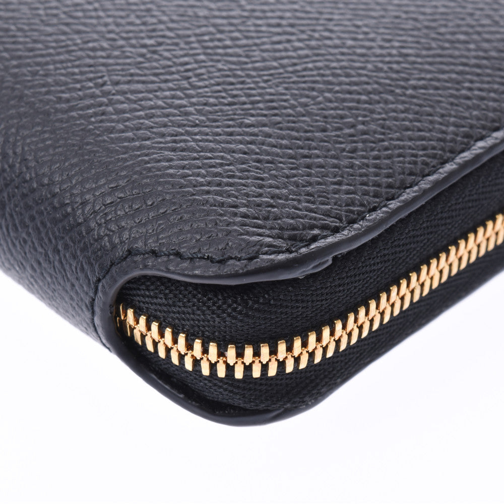 バレンシアガラウンドファスナー長財布 黒 ユニセックス カーフ