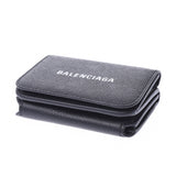 BALENCIAGA Everyday Mini Wallet Compact Wallet Black 593813 Unisex Calf Tri-fold Wallet Unused Ginzo