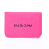 BALENCIAGA バレンシアガ エブリデイ ミニウォレット コンパクトウォレット ピンク 593813 レディース カーフ 三つ折り財布 未使用 銀蔵