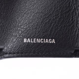 BALENCIAGA バレンシアガ ペーパーミニウォレット コンパクトウォレット 黒 391446 ユニセックス カーフ 三つ折り財布 未使用 銀蔵