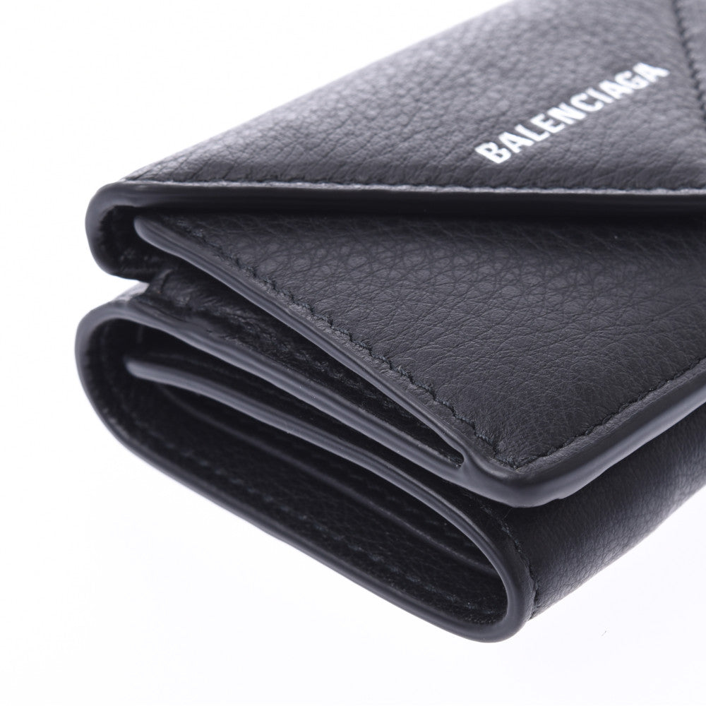極美品✨ バレンシアガ財布ペーパーミニウォレット391446ブラック三つ折り財布 バレンシアガペーパーミニウォレット コンパクトウォレット 黒 ユニ