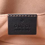 GUCCI Gucci GG マーモントベルトバッグボディバッグ black 476434 lady's calf bum-bag-free silver storehouse