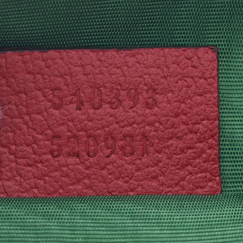 グッチオフィディア コスメポーチ ベージュ×レッド系 レディース