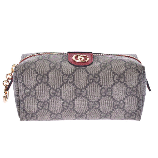 GUCCI Gucci Ophidia Cosmetic Pouch Beige x Red 548394 Ladies GG Supreme Canvas Pouch Unused Ginzo