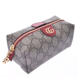 GUCCI Gucci Ophidia Cosmetic Pouch Beige x Red 548394 Ladies GG Supreme Canvas Pouch Unused Ginzo