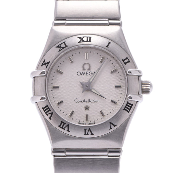 The OMEGA Omega Constellation, SS, the clock, the clock, the white, the white, the second-hand, the old silver.