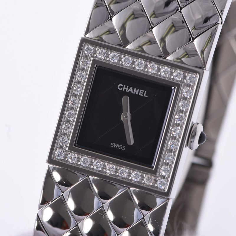 シャネルベゼルダイヤ マトラッセ レディース 腕時計 H0489 CHANEL