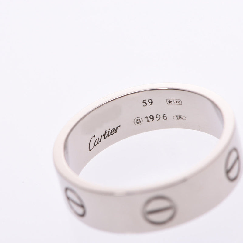 CARTIER love ring #59 No. 18 unisex K18WG ring/ring A rank used Ginzo