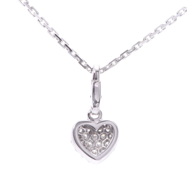 CARTIER Heart Necklace Ladies K18WG/Diamond Necklace A Rank Used Ginzo