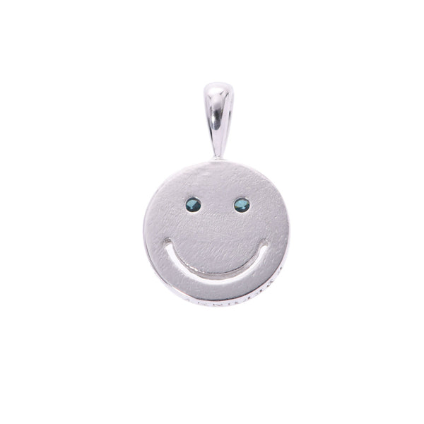 EYEFUNNY Smile Diamond Blue Eyes Unisex K18WG Pendant Top A Rank Used Ginzo