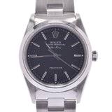 ROLEX Lorex Airking 14000 Men' s watch, automatic clock, black, black, A-rank, used silver,