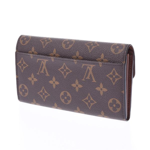 LOUIS VUITTON ルイヴィトンモノグラムポルトフォイユサラブラウン M60531 unisex long wallet A rank used silver storehouse