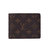 LOUIS VUITTON ルイヴィトン モノグラム ポルトフォイユ ミュルティプル ブラウン M60895 メンズ 札入れ Aランク 中古 銀蔵