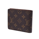 LOUIS VUITTON ルイヴィトン モノグラム ポルトフォイユ ミュルティプル ブラウン M60895 メンズ 札入れ Aランク 中古 銀蔵