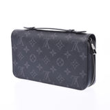 LOUIS VUITTON ルイヴィトン モノグラム エクリプス ジッピー XL 黒/グレー M61698 ユニセックス 長財布 Bランク 中古 銀蔵