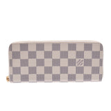 LOUIS VUITTON ルイヴィトンダミエアズールポルトフォイユクレマンス white N61210 Lady's long wallet A rank used silver storehouse