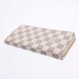 LOUIS VUITTON ルイヴィトンダミエアズールポルトフォイユクレマンス white N61210 Lady's long wallet A rank used silver storehouse