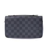 LOUIS VUITTON Louis Vuitton Damier Graphite Zippy XL Black/Gray N41503 Men's Long Wallet A Rank Used Ginzo