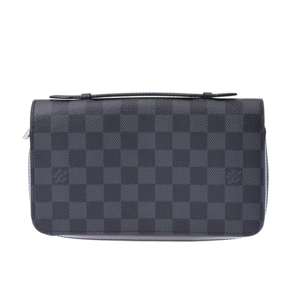 LOUIS VUITTON Louis Vuitton Damier Graphite Zippy XL Black/Gray N41503 Men's Long Wallet A Rank Used Ginzo