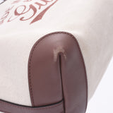 古奇古奇牛皮纸日本有限的白色/棕色247209中性帆布x皮革手提包B级使用银