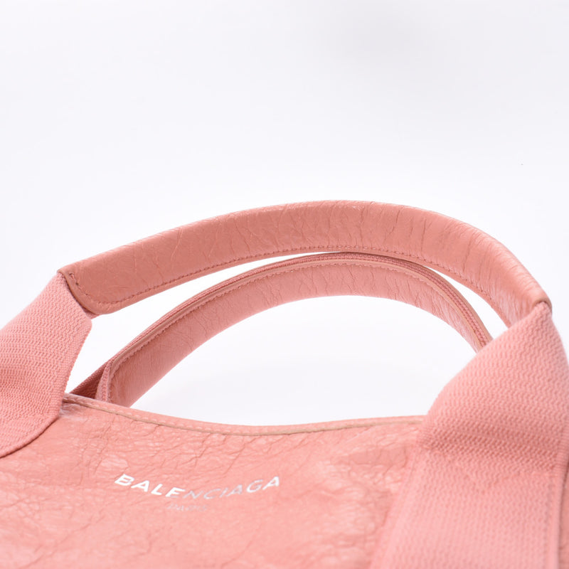 BALENCIAGA バレンシアガネイビーカバ XS 2WAY bag pink lady scarf handbag A rank used silver storehouse