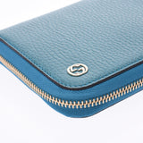 GUCCI Gucci interlocking G round fastener long wallet turquoise 449347 unisex calf long wallet unused Ginzo