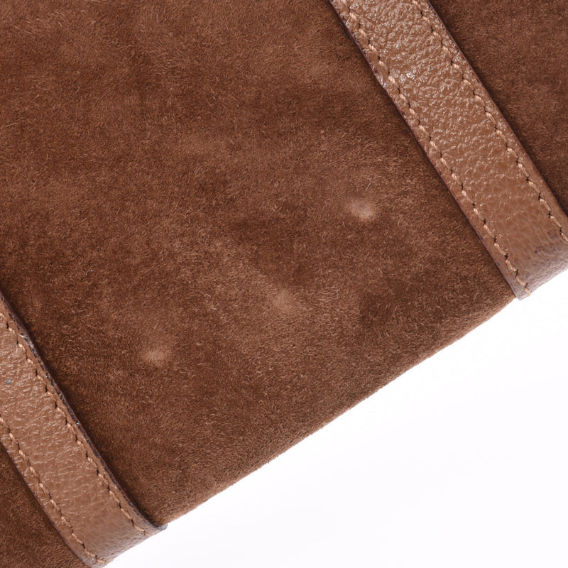 GUCCI Gucci Bamboo 2WAY Mini Bag Brown Ladies Suede/Leather Handbag AB Rank Used Ginzo