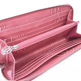 CARTIER Happy Birthday Pink Ladies Patent Leather Bi-fold Wallet A Rank Used Ginzo