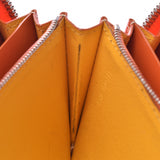 GOYARD Herringbone Round Fastener Wallet Orange Unisex PVC/Leather Long Wallet AB Rank Used Ginzo