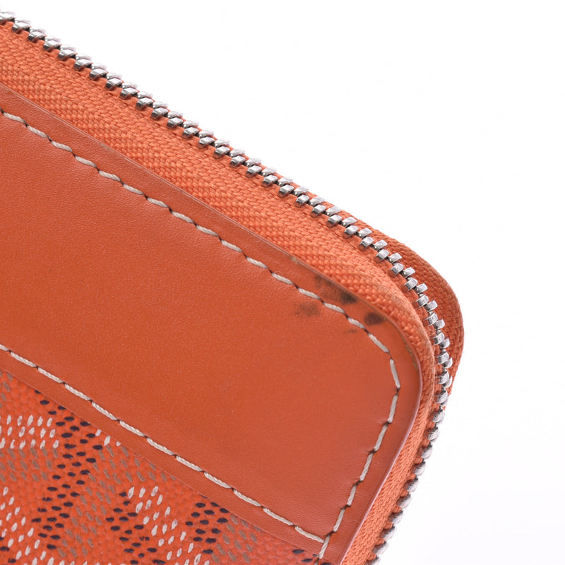 ゴヤールヘリンボーンラウンドファスナー long wallet orange unisex long wallet GOYARD is used –  銀蔵オンライン