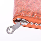 GOYARD Herringbone Round Fastener Wallet Orange Unisex PVC/Leather Long Wallet AB Rank Used Ginzo