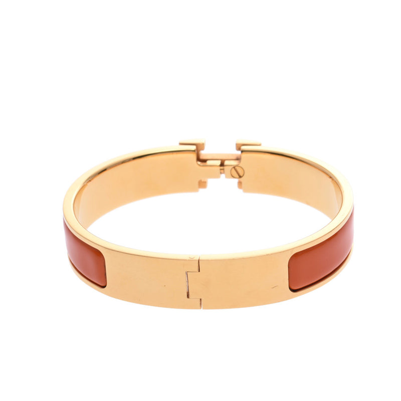 HERMES Hermes click crack PM bangle orange gold metal fittings unisex GP bracelet A rank used silver storehouse