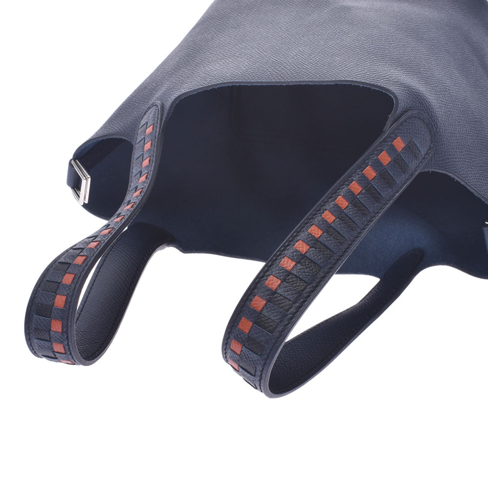 HERMES エルメス ピコタンロックPM トレサージュ ブルーアンクル シルバー金具 C刻印(2018年頃) レディース ヴォーエプソン ハンドバッグ 新同 中古  人気・おすすめ｜使いやすい・旅行におすすめ 品質保証 全国発送 在庫限り