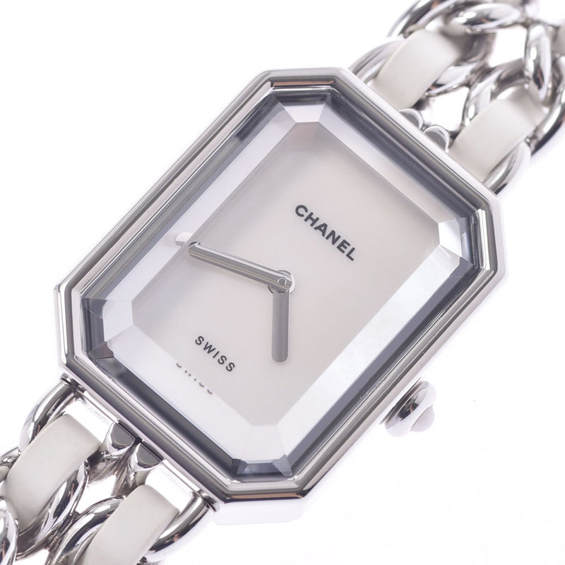 CHANEL Chanel Premiere Size M H1639 Ladies SS/Leather Watch Quartz Shell Dial A Rank Used Ginzo