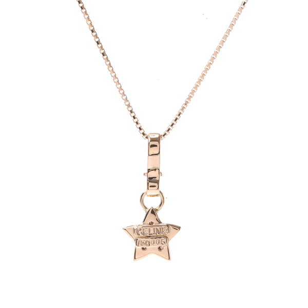 CELINE Celine Star Motif Star Diamond 0.05ct Ladies K18YG Necklace A Rank Used Ginzo