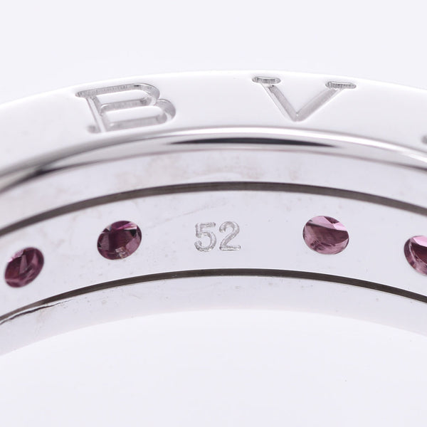 BVLGARI Bvlgari B-ZERO Ring Garnet Eternity Type #52 Size XS No. 12 Ladies K18WG Ring/Ring A Rank Used Ginzo