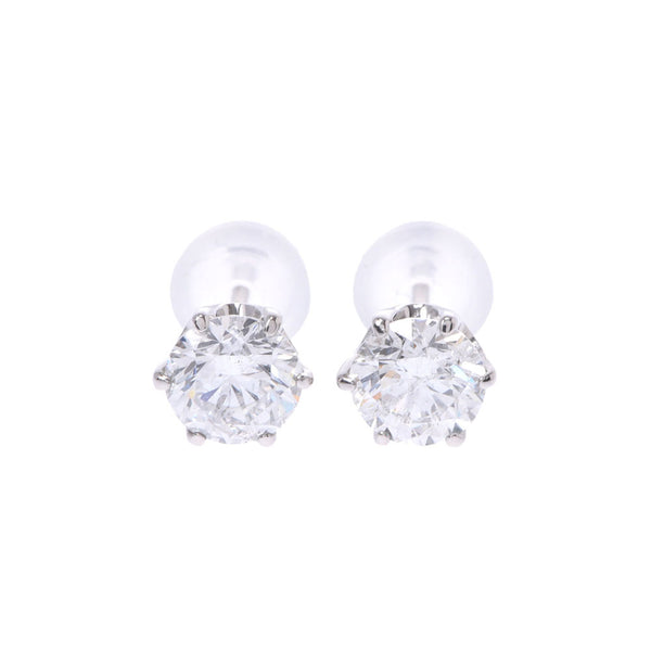Other diamond diamond 0.564/0.588ct Ladies Pt900 platinum earrings A rank used Ginzo
