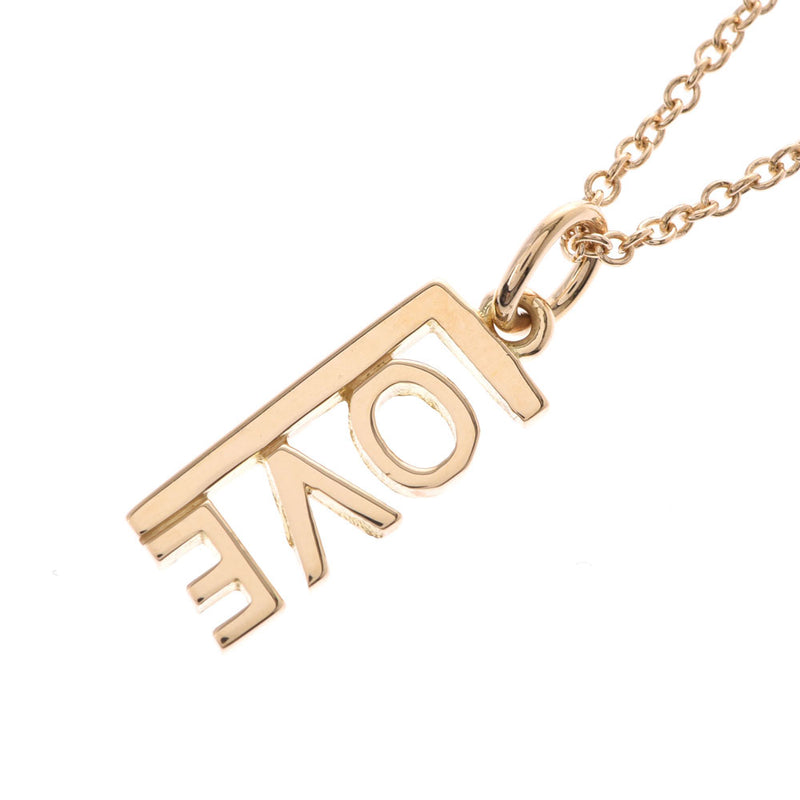 TIFFANY&Co. Tiffany Love Unsex K18YG necklace A-Rank A Chigin