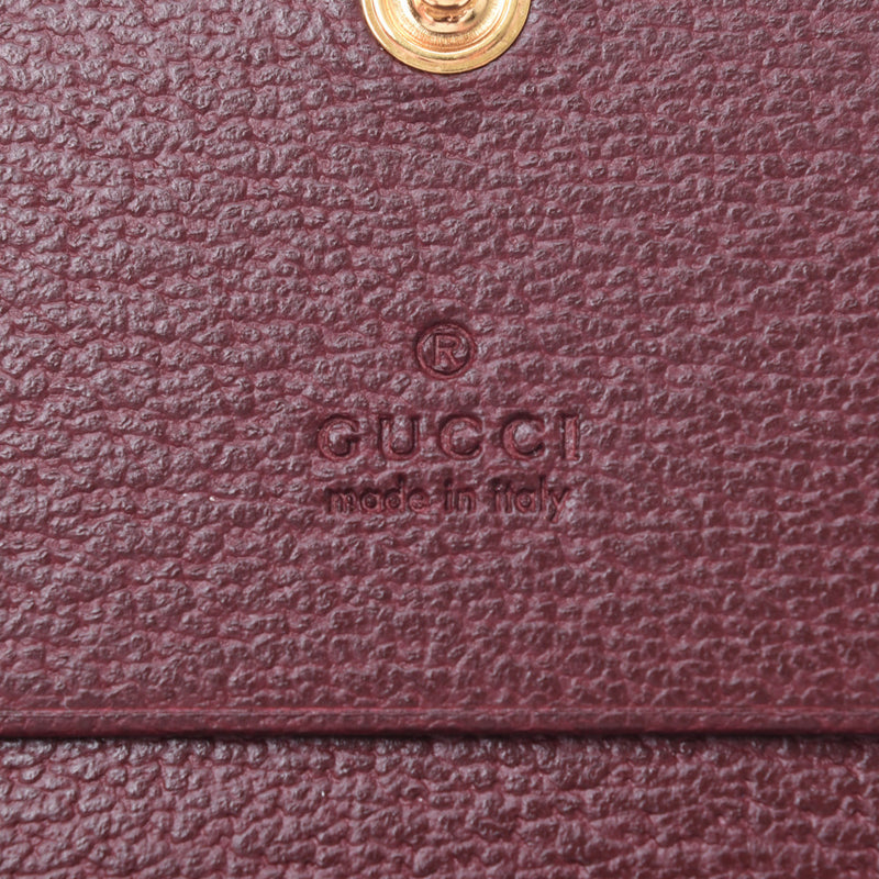 GUCCI グッチ オフディア コンパクトウォレット ボルドー 523155 レディース レザー 二つ折り財布 新品 銀蔵