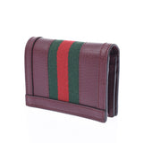 Gucci off deer compact wallet Bordeaux