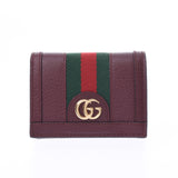 Gucci off deer compact wallet Bordeaux