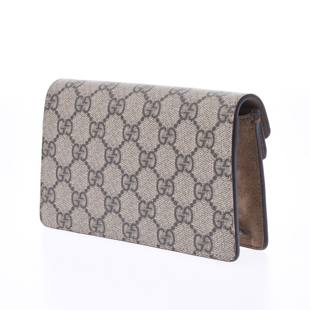 Gucci Dionysus Super Mini Bag Beige Silver Hardware Ladies GG