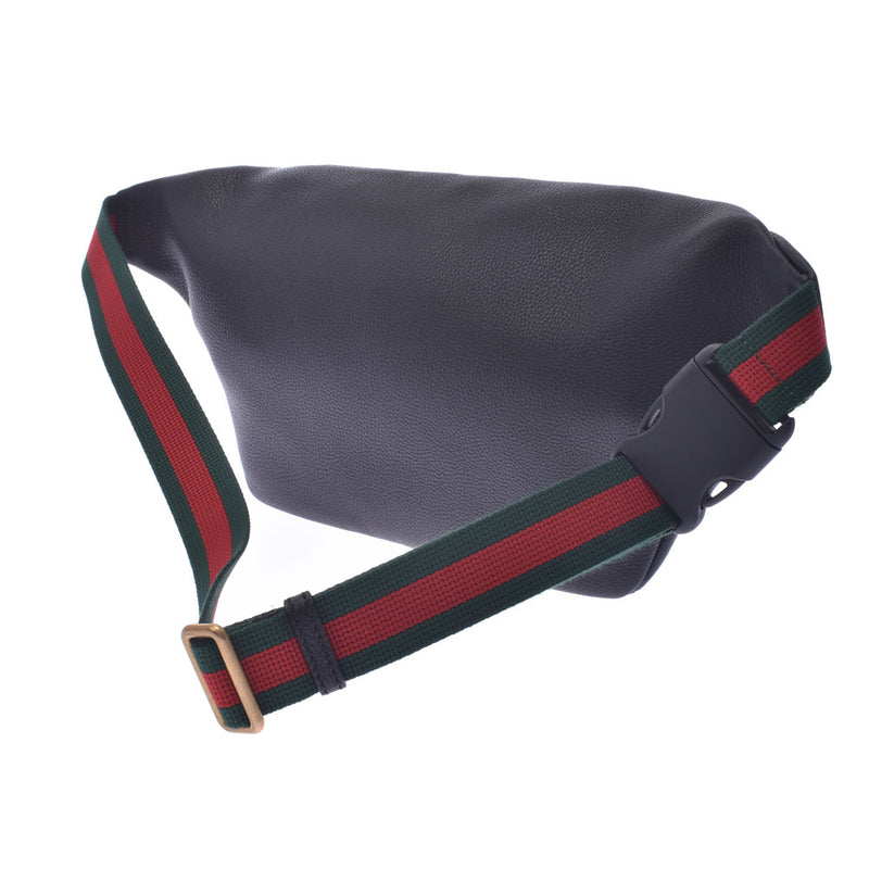 Gucci Belt Bag Gucci Print Black Unisex Leather Body Bag 530412