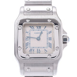 CARTIER Cartier Santos Garbe SM W20017D6 Ladies SS Watch Quartz Ivory Dial A Rank Used Ginzo