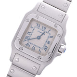 CARTIER Cartier Santos Garbe SM W20017D6 Ladies SS Watch Quartz Ivory Dial A Rank Used Ginzo