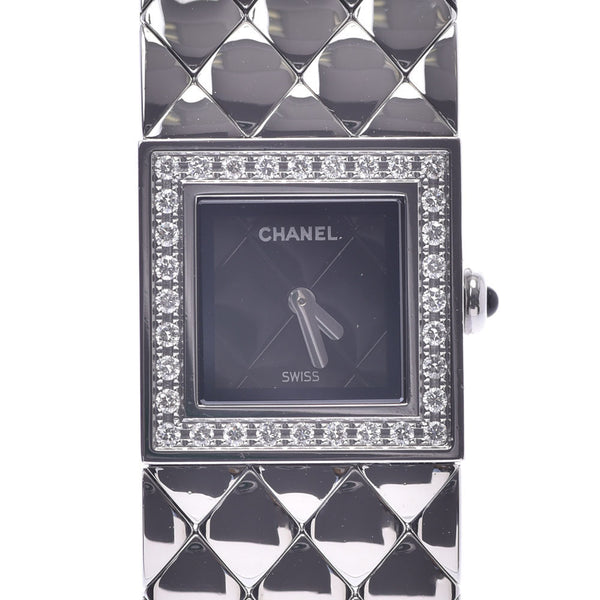 香奈儿（Chanel）美泰表圈钻石H0489女士SS手表石英黑色表盘排名二手Ginzo